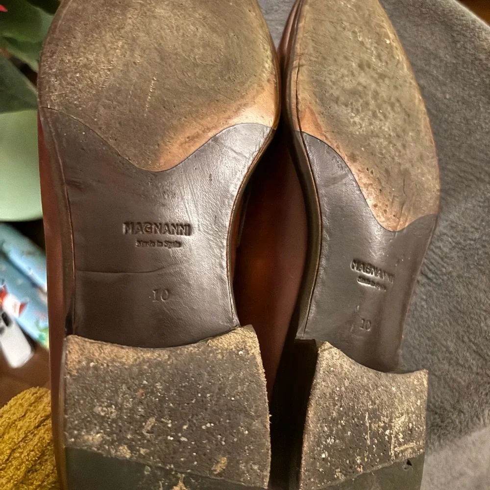 Magnanni Rich Brown‎ Leather Slip-On Loafers - Picture 7 of 12